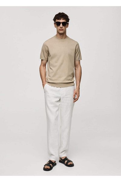 MANGO Man Dünnes Strick-T-Shirt