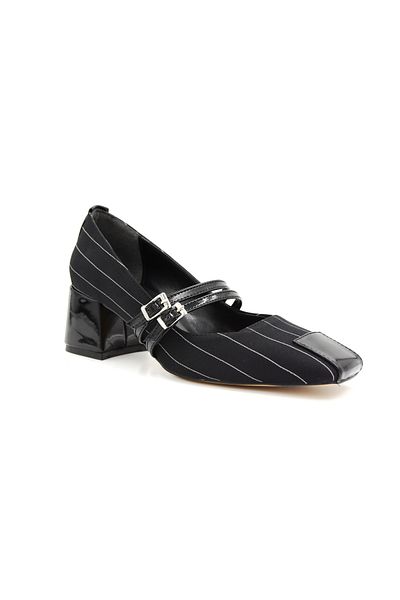 BEYAZ Women's Black Thick Heeled Shoes - London