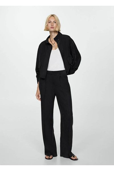 MANGO Woman Jacket with Pockets and Buckles