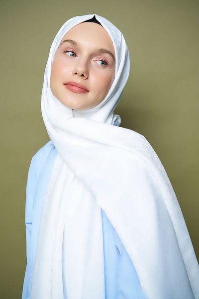 Modakaşmir Şal cu model circular din seria Jacquard mătăsos