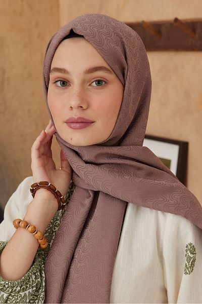 Modakaşmir Şal cu model Flow din seria Jacquard mătăsos
