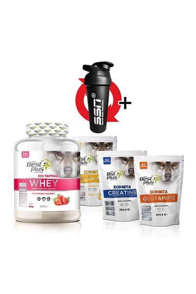 BPN Best Plus Nutrition Eco Tactical Combination - Whey Strawberry Flavored Bcaa Glutamine Createine