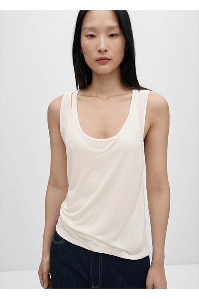 MANGO Woman Lyocell-Bluse