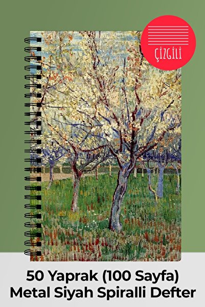 Anime Marketi Vincent Van Gogh Set of 4 A5 Spiral School Notebooks 50 Sheets 100 Pages - Lined