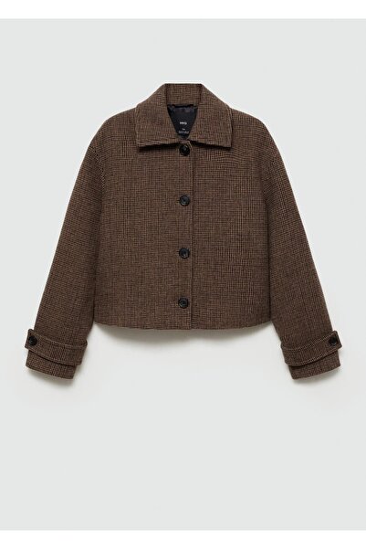 MANGO Woman Mikro kaz ayağı yünlü ceket