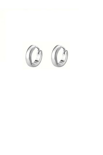 Vira Minimalist Trend Silver Colored Steel Earrings - Daily Use, 1 Pair Style 10