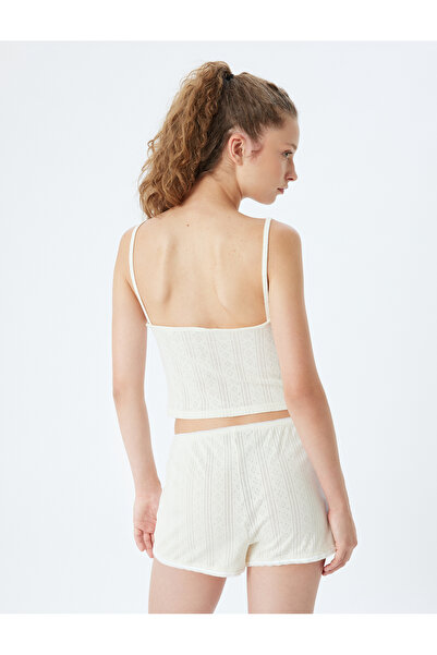 Koton Cotton Crop Pajama Top - Cherry Print and strap