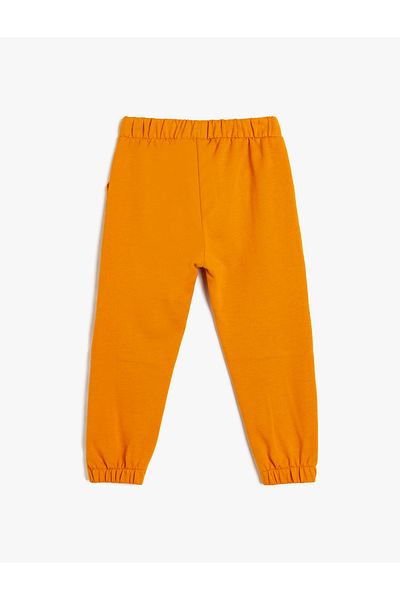 Koton Cotton Jogger Sweatpants - Tie Waist and Slogan Printed