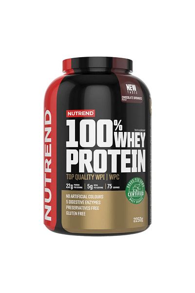 Nutrend 100% Whey Protein 2250 Gr Chocolate & Browni Flavored