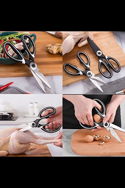 Comprox Fonksiyonel Makas Tavuk Makası Çelik Makas Mutfak Makası Açacak Kıracak Kesici Özelik