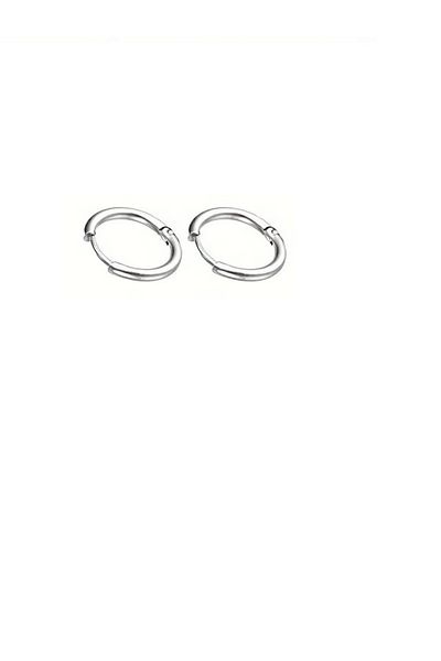 Vira Silver Colored Minimalist Trend Steel Earrings - Daily Use, 1 Pair Style 09