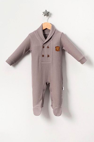 TRENDİMİZBİR Baby Boy Shawl Collar Seasonal Jumpsuit