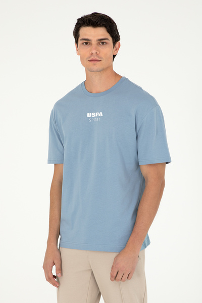 U.S. Polo Assn. Erkek Comfort Fit Bisiklet Yaka İndigo Tişört 50281686-VR028