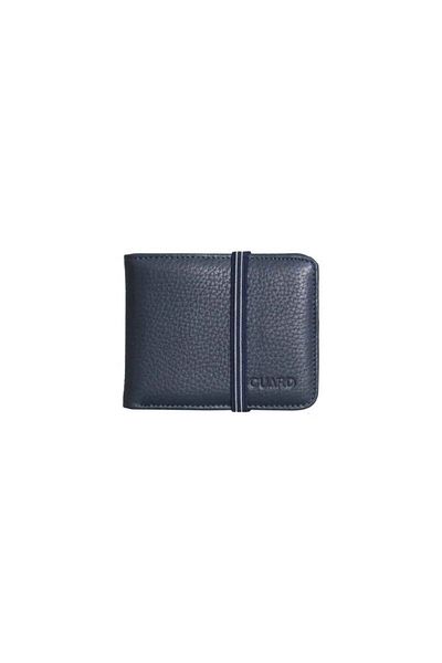 GUARD Navy Blue Genuine Leather Elastic Men's Sports Wallet - P794