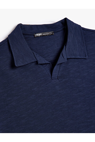 Koton Bavlněné tričko Polo s krátkým rukávem