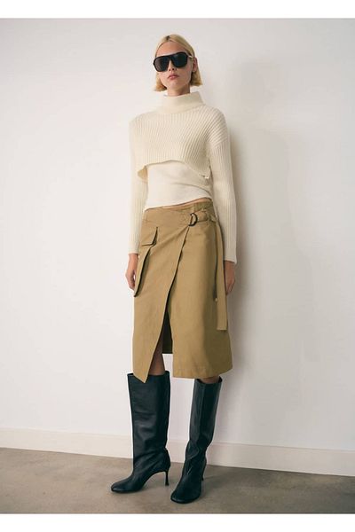 MANGO Woman Stand Collar Karma Sweater