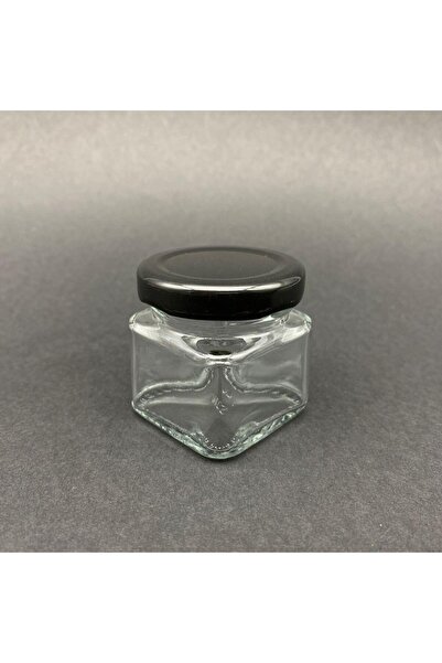 Ahsa Ticaret 10 Pcs 40 Cc Square Jar - 40 ml Cornered Type Glass Jar - with M...