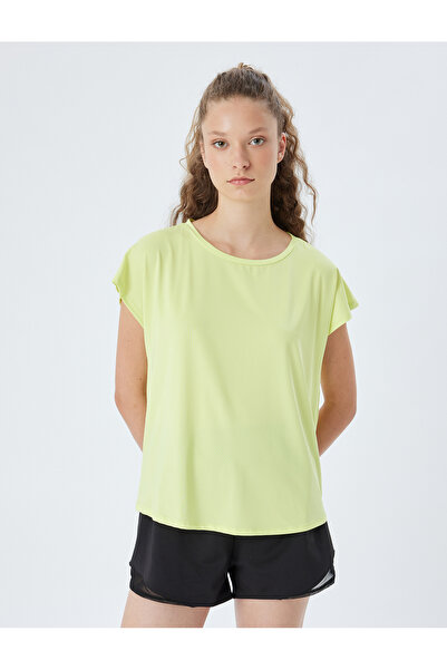 Koton Αθλητικό μπλουζάκι Basic με κοντό μανίκι με λαιμόκοψη