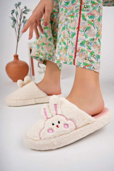 StWenn Αφράτες παντόφλες με φιγούρες ζώων Γυναικείο σύρμα σπιτιού