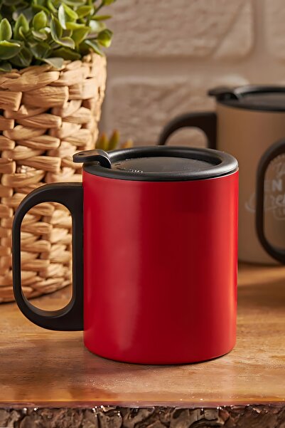 Verahed 304 Stainless Double Layer Red Thermos Cup - Travel Mug 300ml