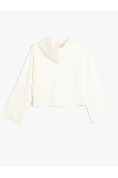 Koton Langärmliges Basic-Sweatshirt mit Kapuze - Baumwoll-Hoodie