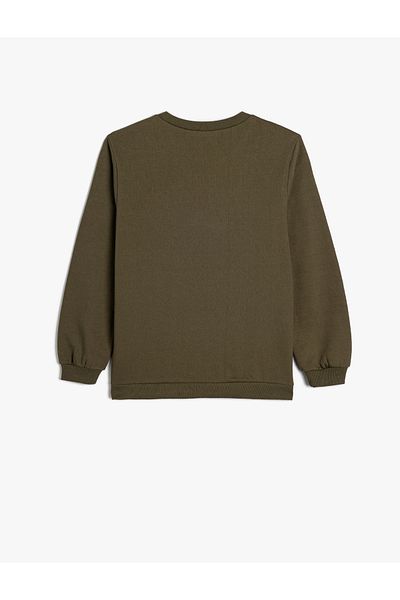 Koton Φούτερ με μακρυμάνικο Crew Neck City Themed - Şardonlu