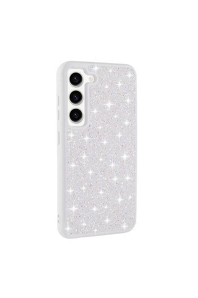 zore Galaxy S23 Compatible Shiny Stone Design Diamond Zore Case-White