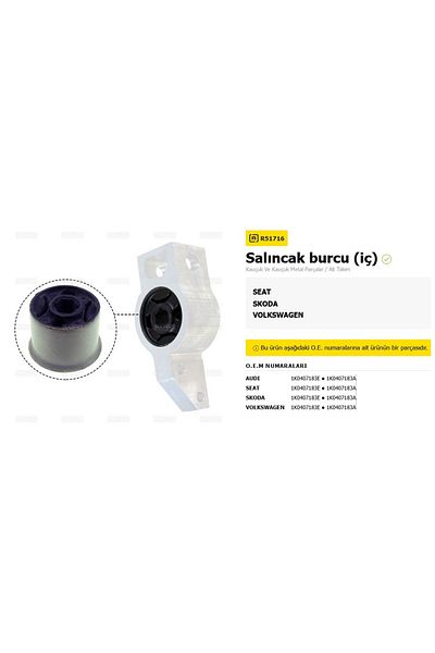 RAPRO Sling Bushing 51716 for Golf Iv Passat Octavia Leon Altea A3 - Sot