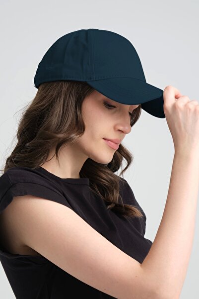 robanu Спортна шапка от тъмно син габардин - регулируема катарама и молетом