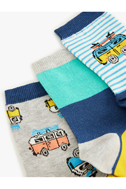 Koton Patterned 3-Piece Sock Set