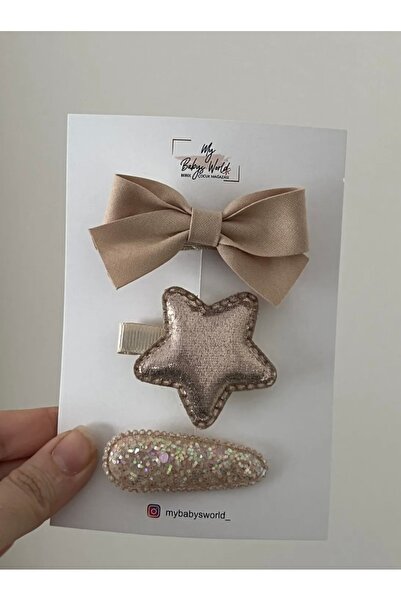 My Baby's World Set de agrafe de păr pentru fetiță/bebe de culoare cafea