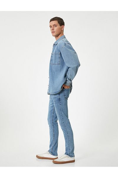 Koton Τζιν με κουμπιά Standard Waist Slim Fit - Brad Jean