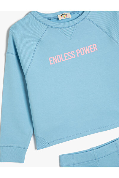 Koton Set cu 2 colanți Hanorac cu slogan imprimat