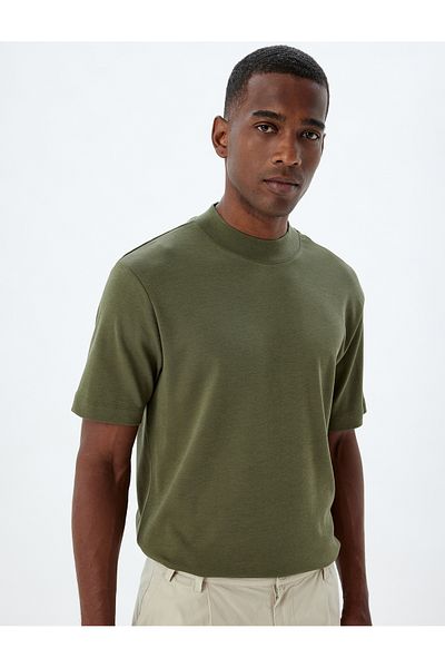 Koton Cotton Turtleneck Basic T-shirt - Short Sleeve