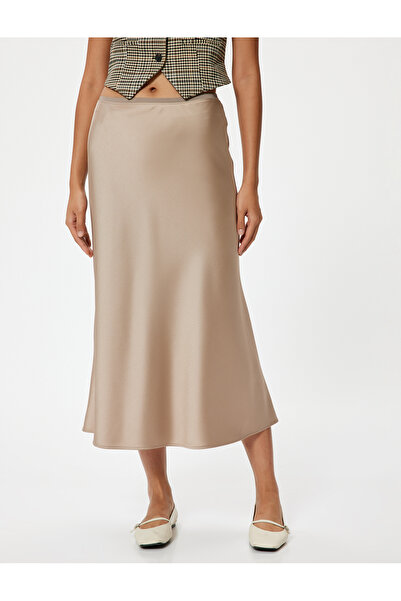 Koton Midi Boy Saten Etek A Kesim