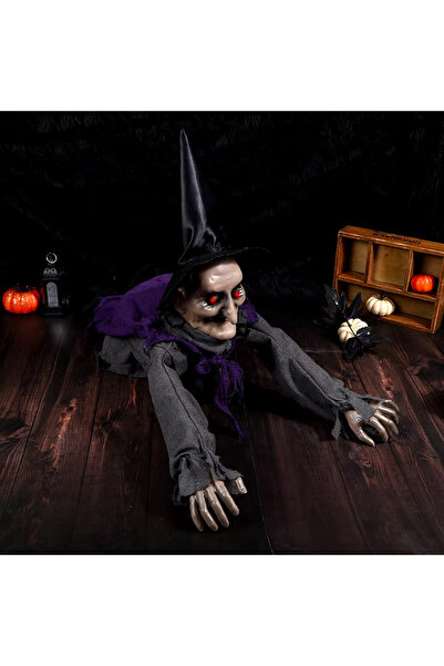 Astaş Animasyonlu sürünen Cadı dekor halloween