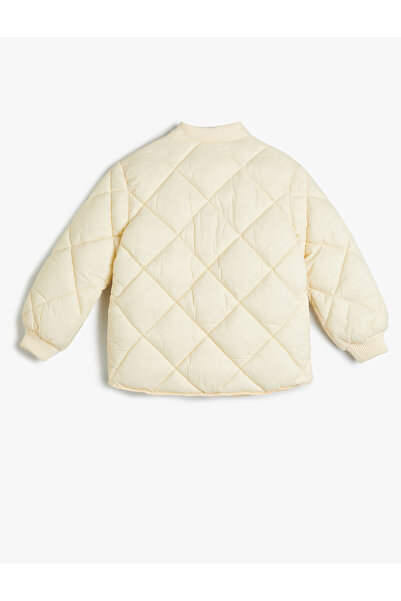 Koton Saisonaler Mantel mit Steppung und Druckknopfverschluss