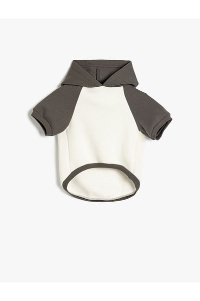 Koton Color BlocKed Printed Hooded Dog Sweatshirt