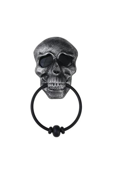 Astaş Halloween Kuru Kafa Kapı tokmağı Işıklı ve Sesli