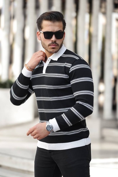 Minharir Stripe Detailed Knitwear Sweater