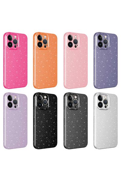 zore iPhone 12 Pro Compatible Camera Protected Silvery Luxury Zore Cotton Case-White