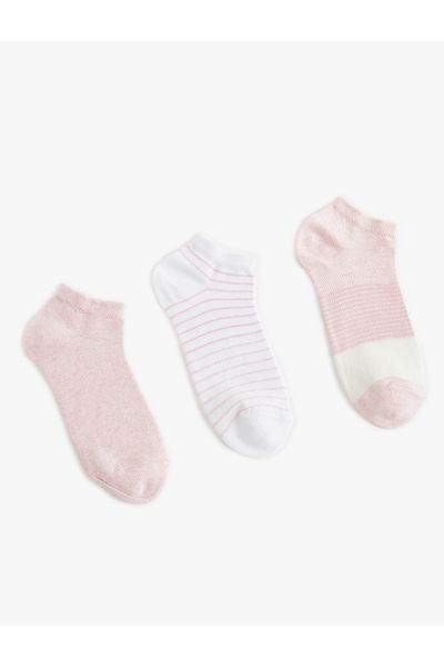 Koton Set de 3 șosete papuci cu dungi - Multicolor