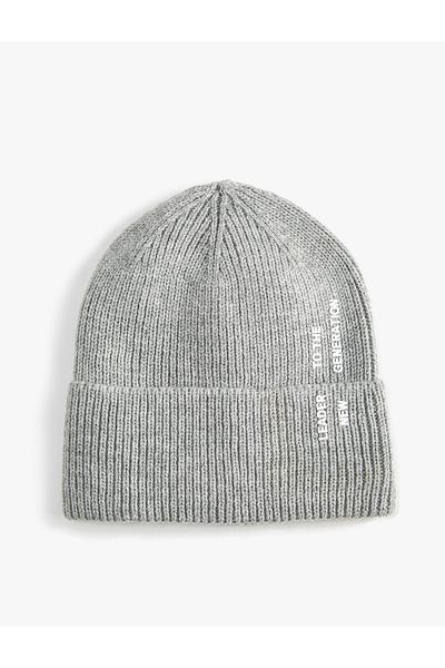 Koton Elastický pletený baret se zahnutými okraji