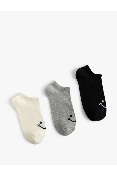 Koton Set de 3 șosete cu modele de caractere colorate