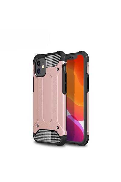zore iPhone 12 Compatible Zore Crash Silicone Case-Rose Gold