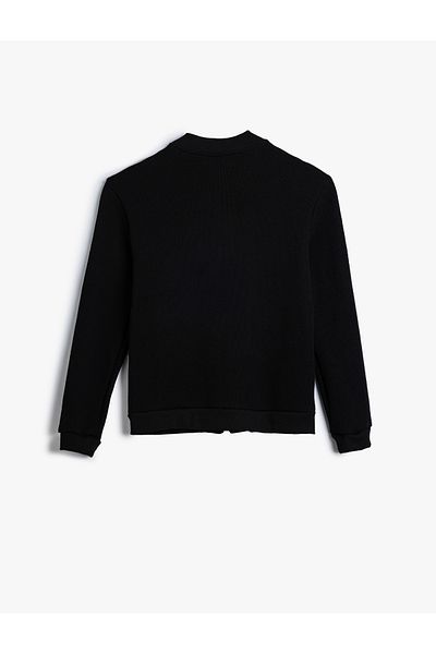 Koton Μπουφάν Oversize Cotton Blend - Λεπτομέρεια τσέπης με φερμουάρ και πτερύγιο