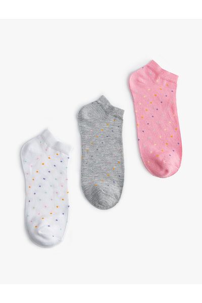 Koton Set de 3 șosete cu buline - Multicolor