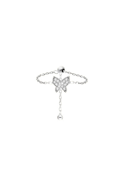 Zincirli Kelebek Yüzük 718855 Silver