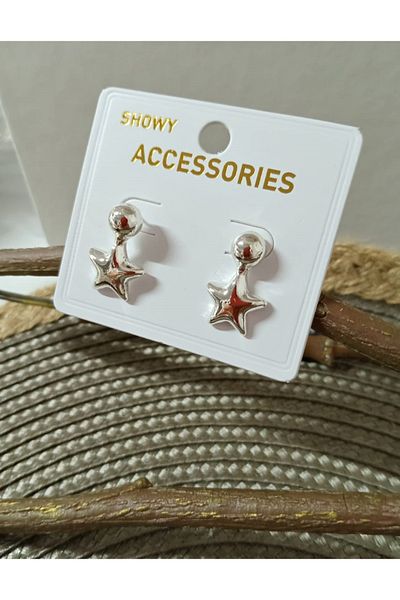 mos&more Silver Star Mini Women Earrings