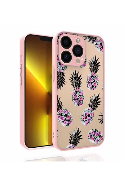 zore iPhone 13 Pro Compatible Patterned Camera Protected Shiny Zore Nora Case-No1